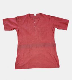 Bengali Kurta Maroon, Short Sleeve